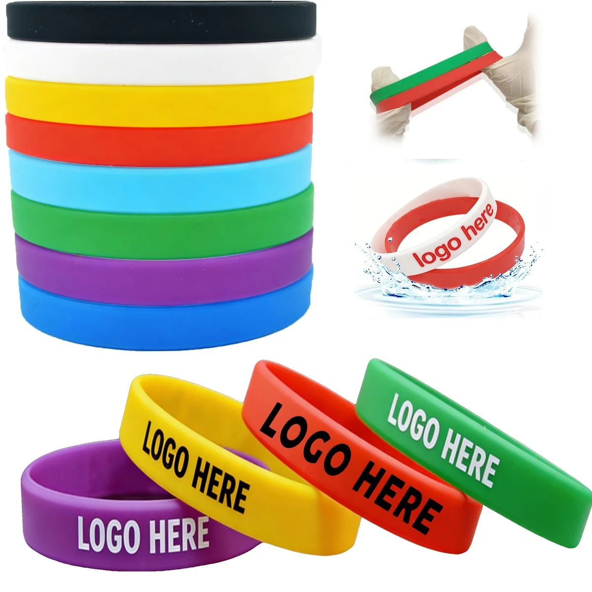 Silicone Sports Wristband with Custom Logo 1