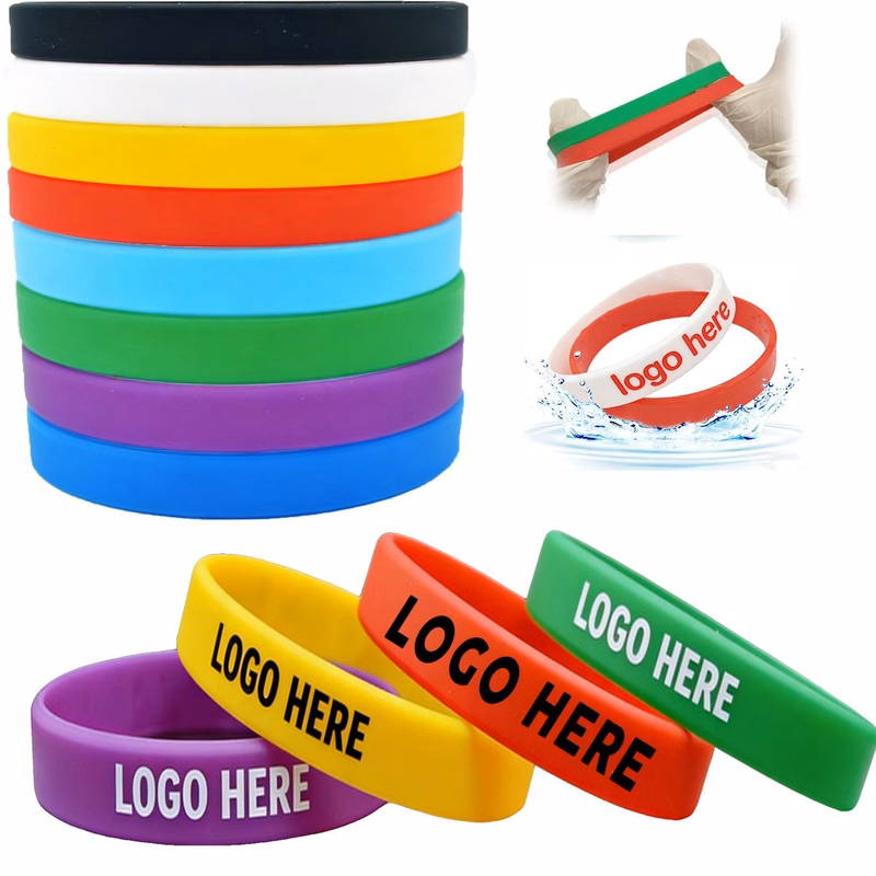 Silicone Sports Wristband with Custom Logo
