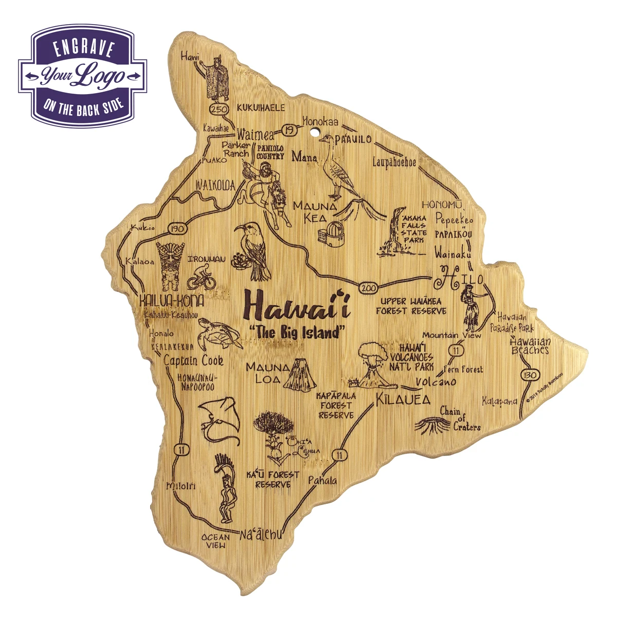 Destination Hawaii Big Island Cutting & Serving Board 1