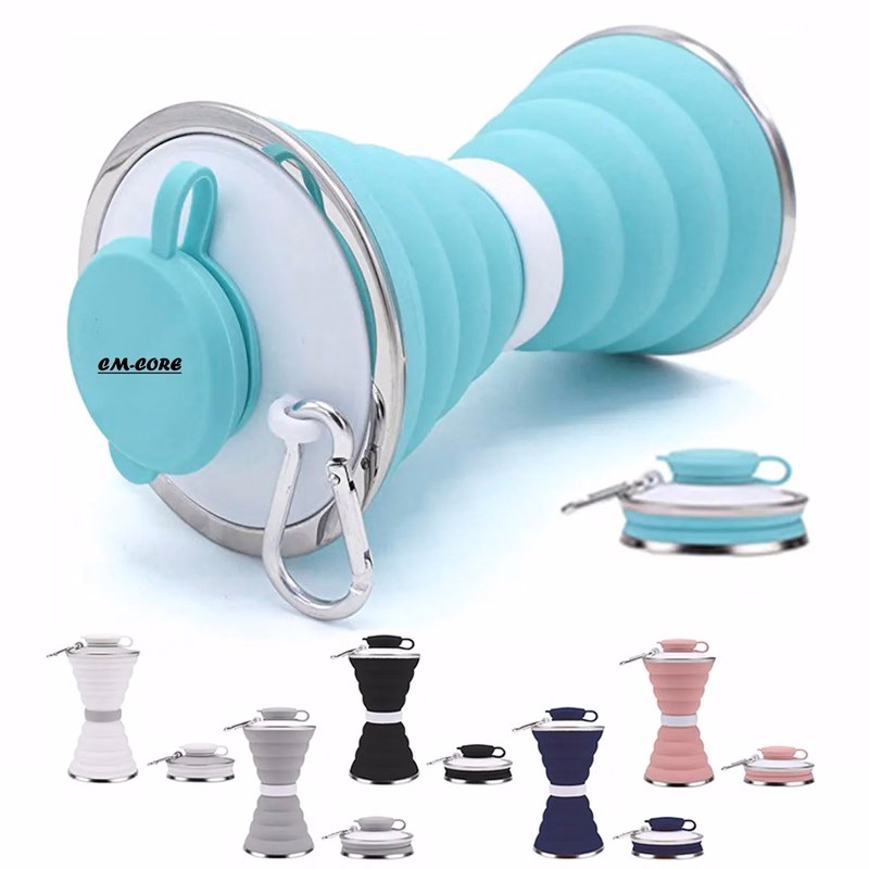 Collapsible Hourglass Shape Silicone Water Bottle