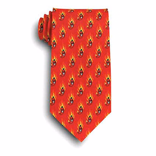 Flaming Chili Pepper Tie