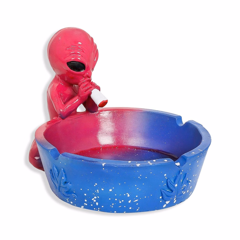 Hand-Painted Resin Decorative Ashtray