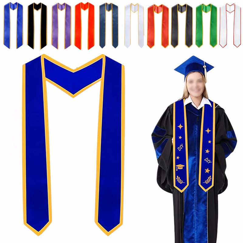 Stole Unisex Adult Plain Graduation