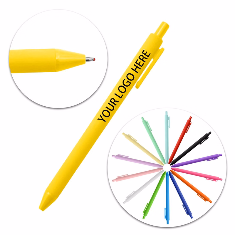 Retractable Plastic Ballpoint Pen With Clip