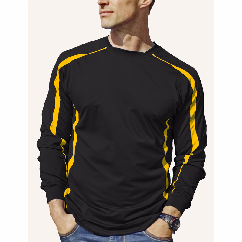 Men's Allsport Long Sleeve Double Crescent Crew Neck Shirt