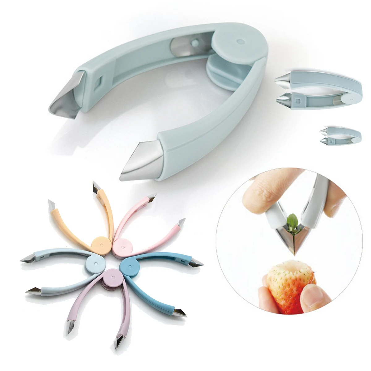 Stainless Steel Strawberry Pineapple Pedicel Removing Tool 1