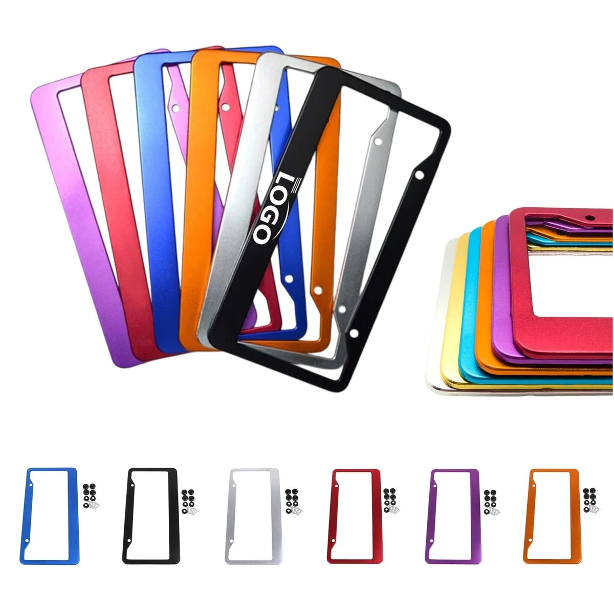 Full Color Aluminum License Plate Frames 1