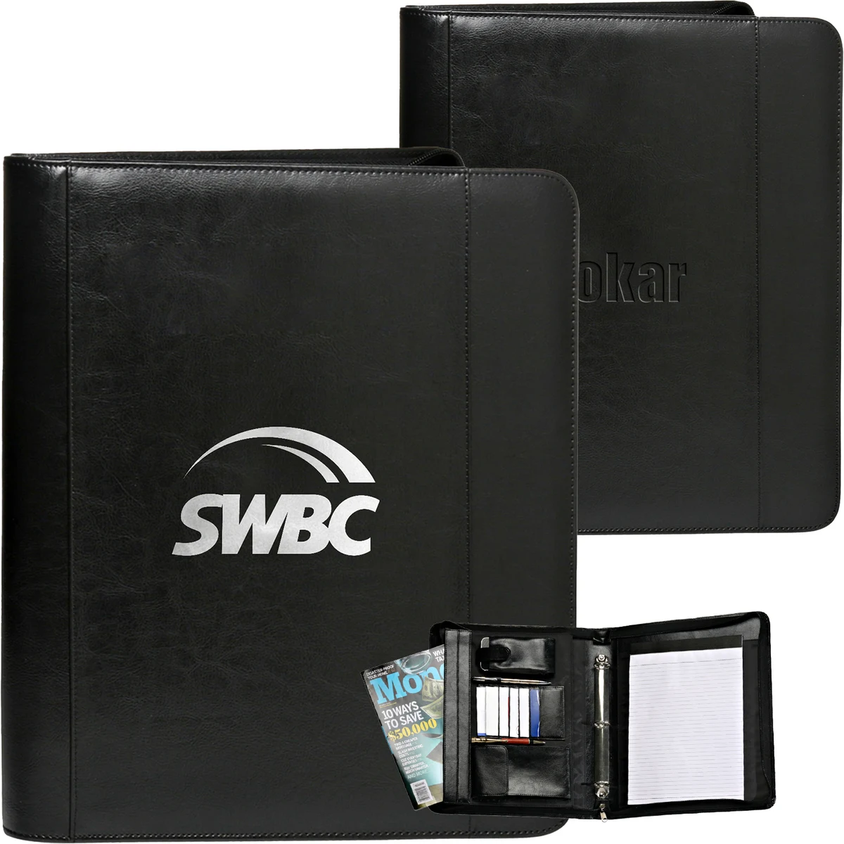 Custom Zippered 3-Ring Portfolio 1