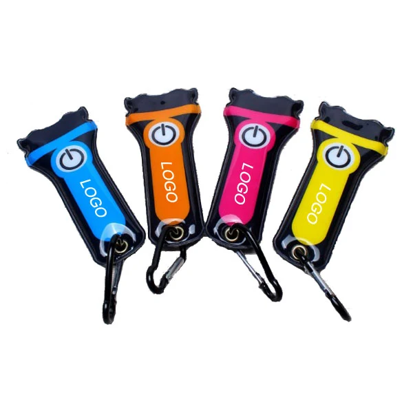 LED PVC Flashlight With Carabiner & Magnet 1
