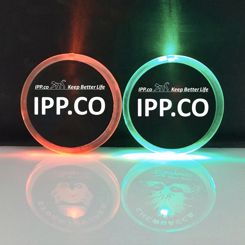 2" Light Up LED Button Pin Badge