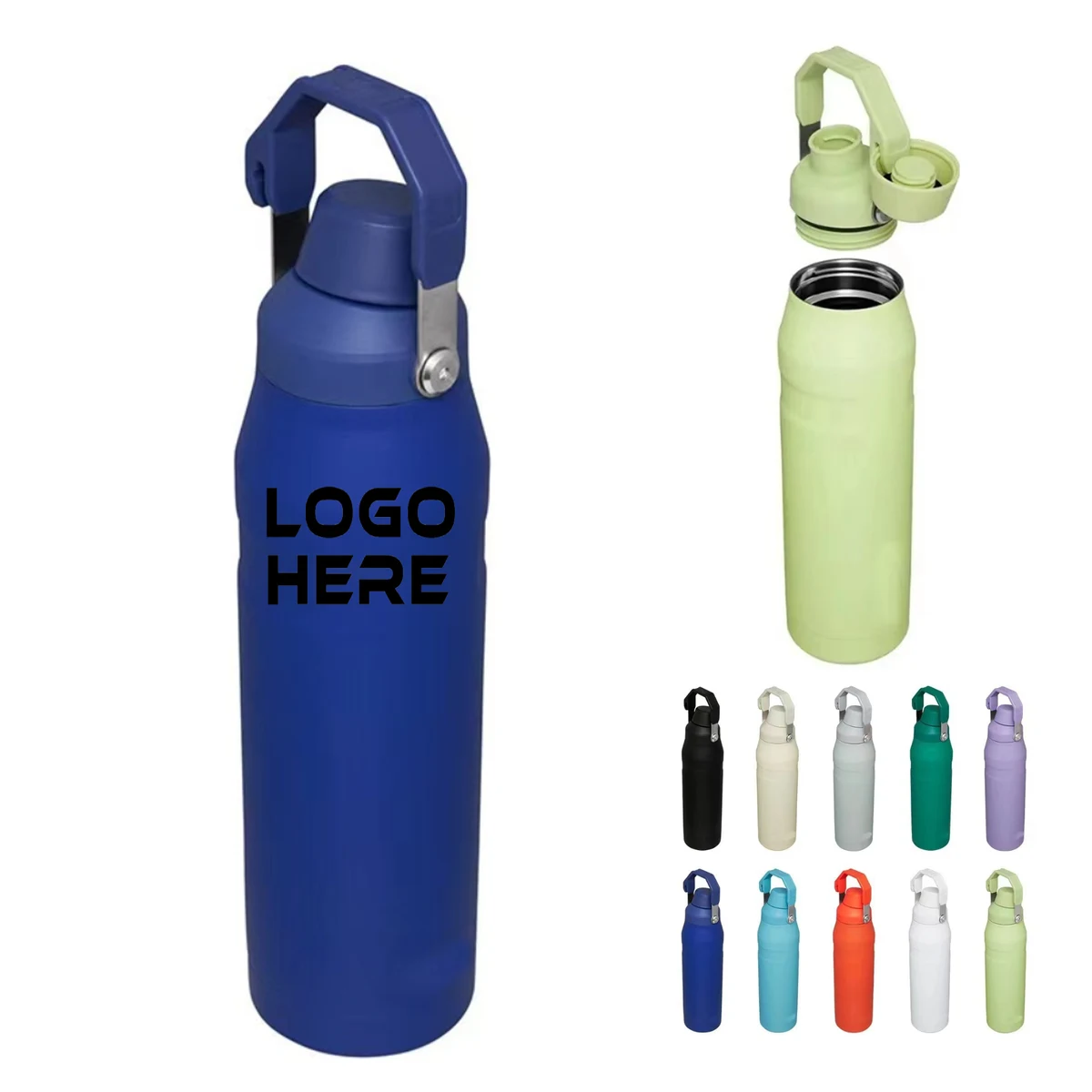24oz Stainless Steel Sport Bottle With Handle, custom water bottle with logo imprint 1