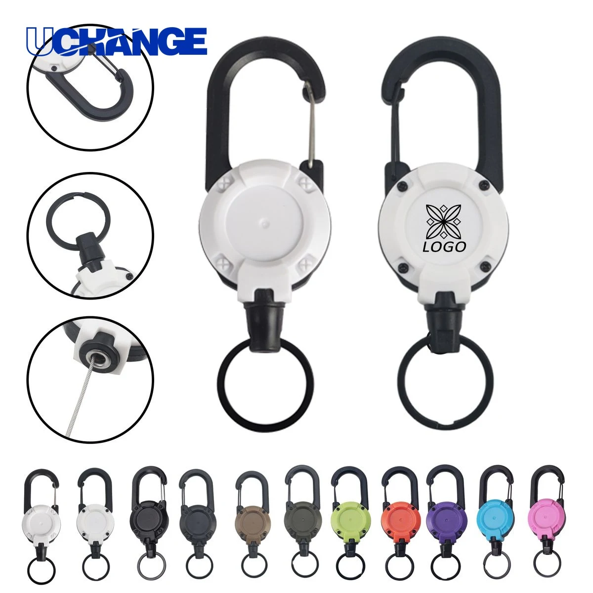 Heavy Duty Retractable Carabiner Keychain 1