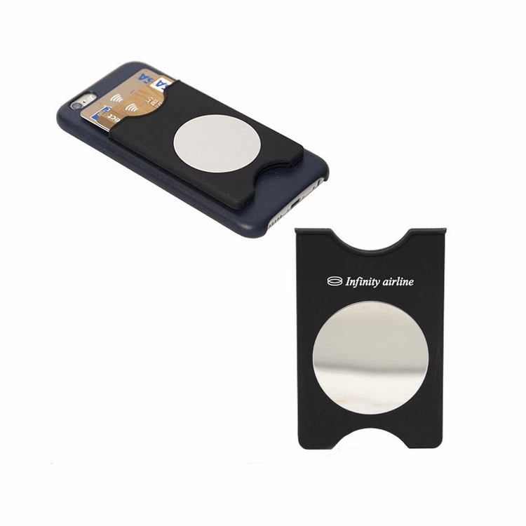 Silicone Phone Wallet w/ Mirror
