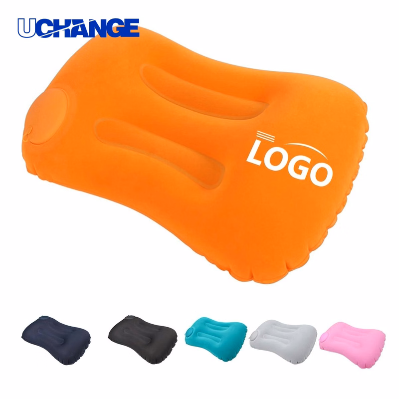 Camping Travel Flocked Fabric Air Pillow for Sleeping