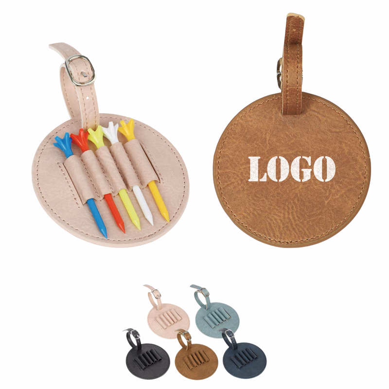 Golf Seat Storage Cover Wooden Nail Leather Bag Accessory