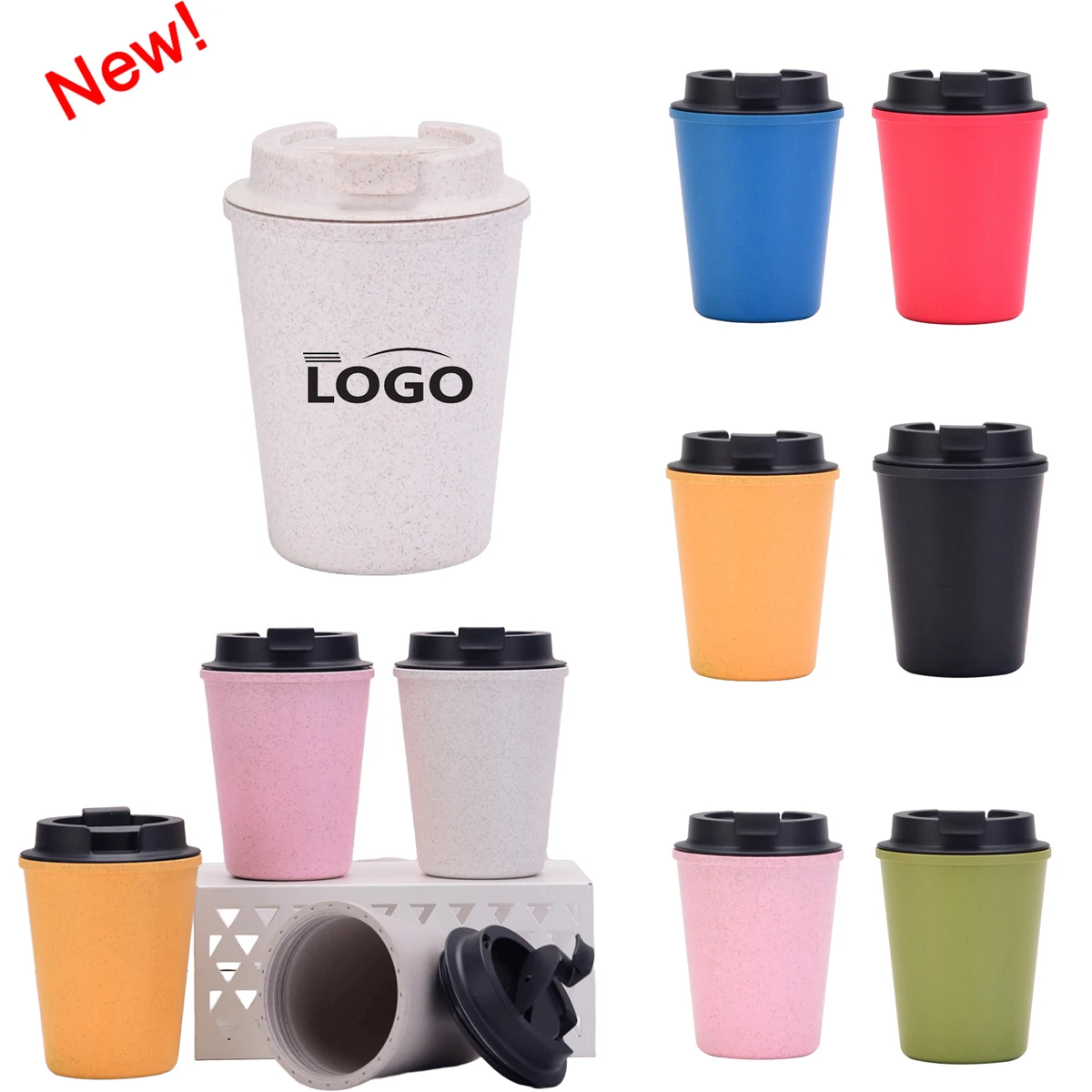 12oz Plastic Double Wall Coffee Cup 1