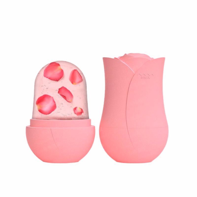 Rose Face Ice Grid Facial Roller Apply