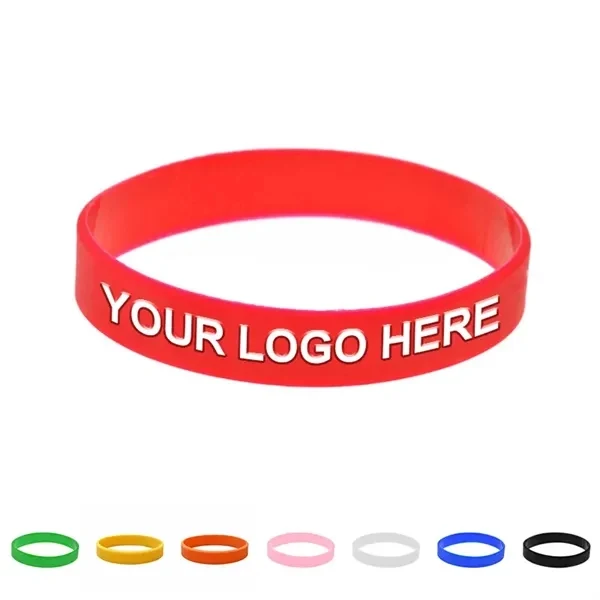 Custom 2.53" Embossed Ink-Filled Silicone Wristband — Brand & Event Promo 1
