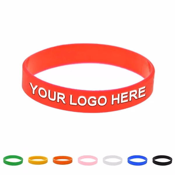 Custom 2.53" Embossed Ink-Filled Silicone Wristband — Brand & Event Promo