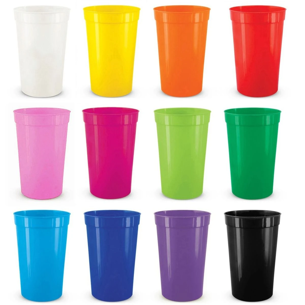 16OZ Reusable Plastic Parties Events DIY Projects Blank Drink Stadium Tumblers Stadium Cup 1
