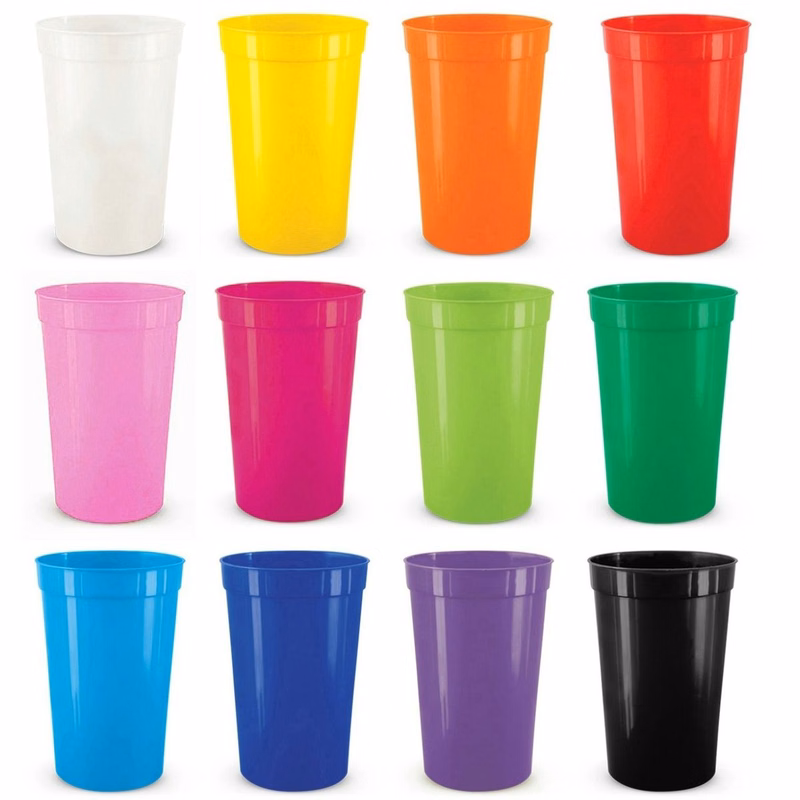 16OZ Reusable Plastic Parties Events DIY Projects Blank Drink Stadium Tumblers Stadium Cup