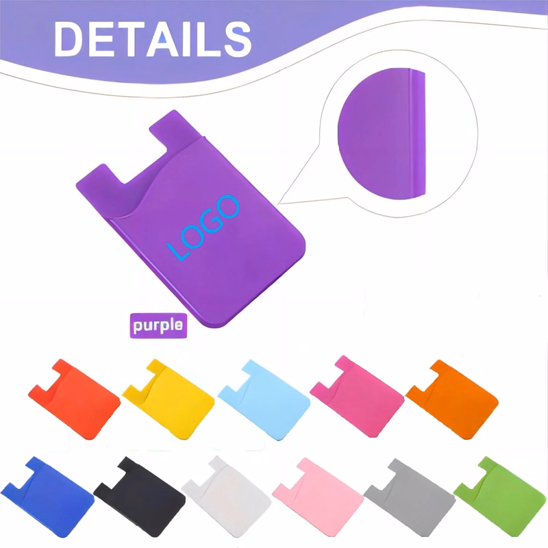 Silicone Cell Phone Card Holders MOQ100