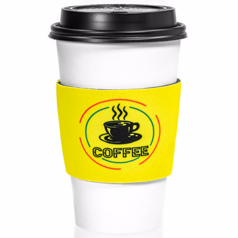 Fluorescent Neon Foam Collapsible Coffee Wraps