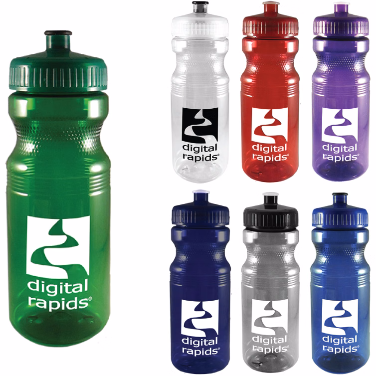 24 oz Eco-Polyclear Bike Bottle - PET Plastic - USA Made