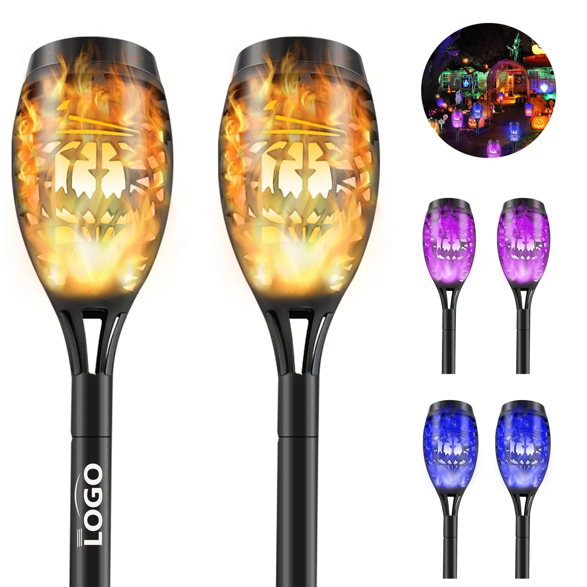 Solar Flame Effect Garden Torch Light 1