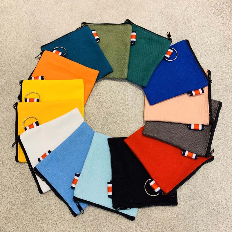 Canvas Zipper Coin Purse