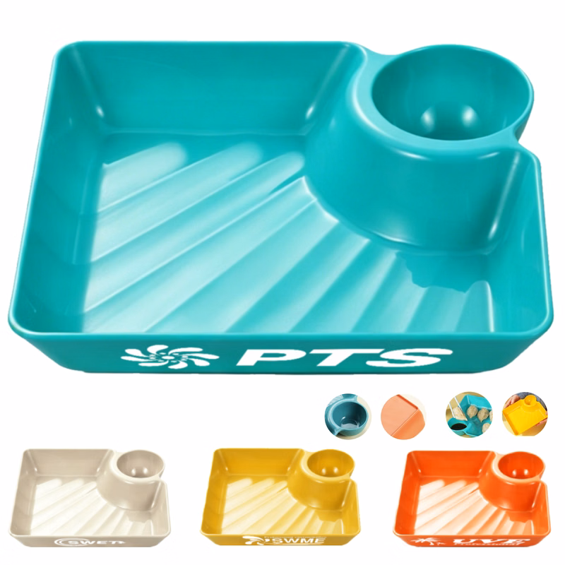 Snack Plate with Dipping Dish