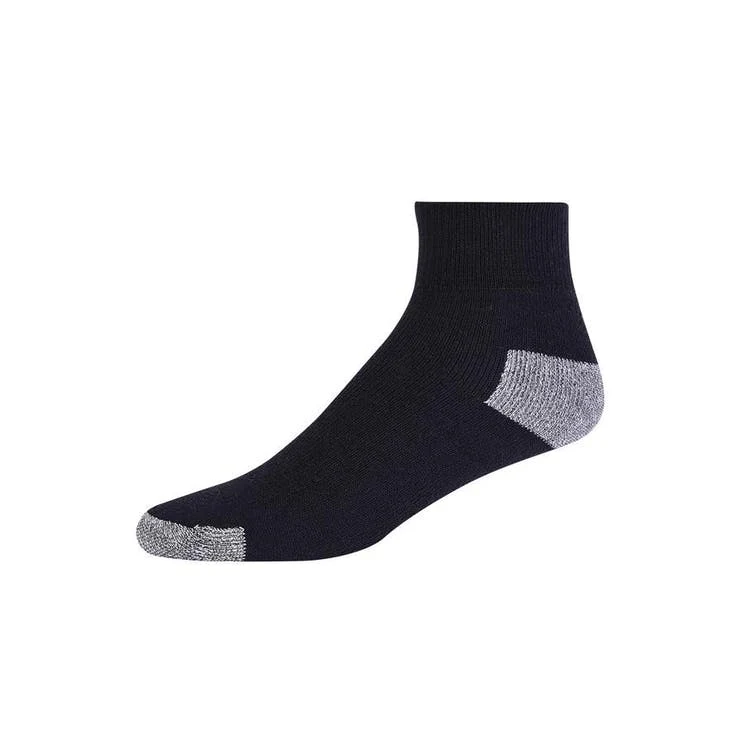 Ankle Sports Socks - Black 10-13 Stretch Knit 1