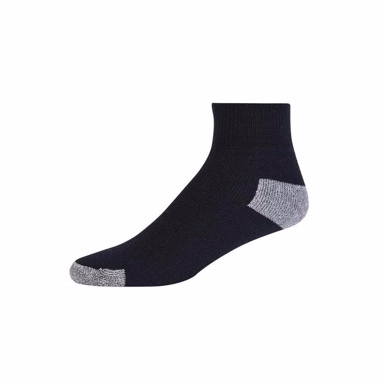 Ankle Sports Socks - Black 10-13 Stretch Knit