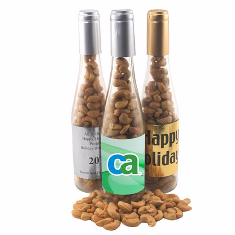 Champagne Bottle with Pistachios