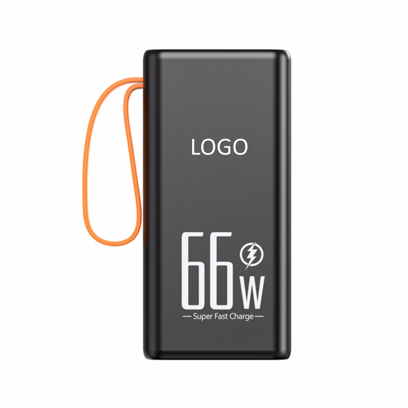 Super fast charging power bank with line extra large capacity with light