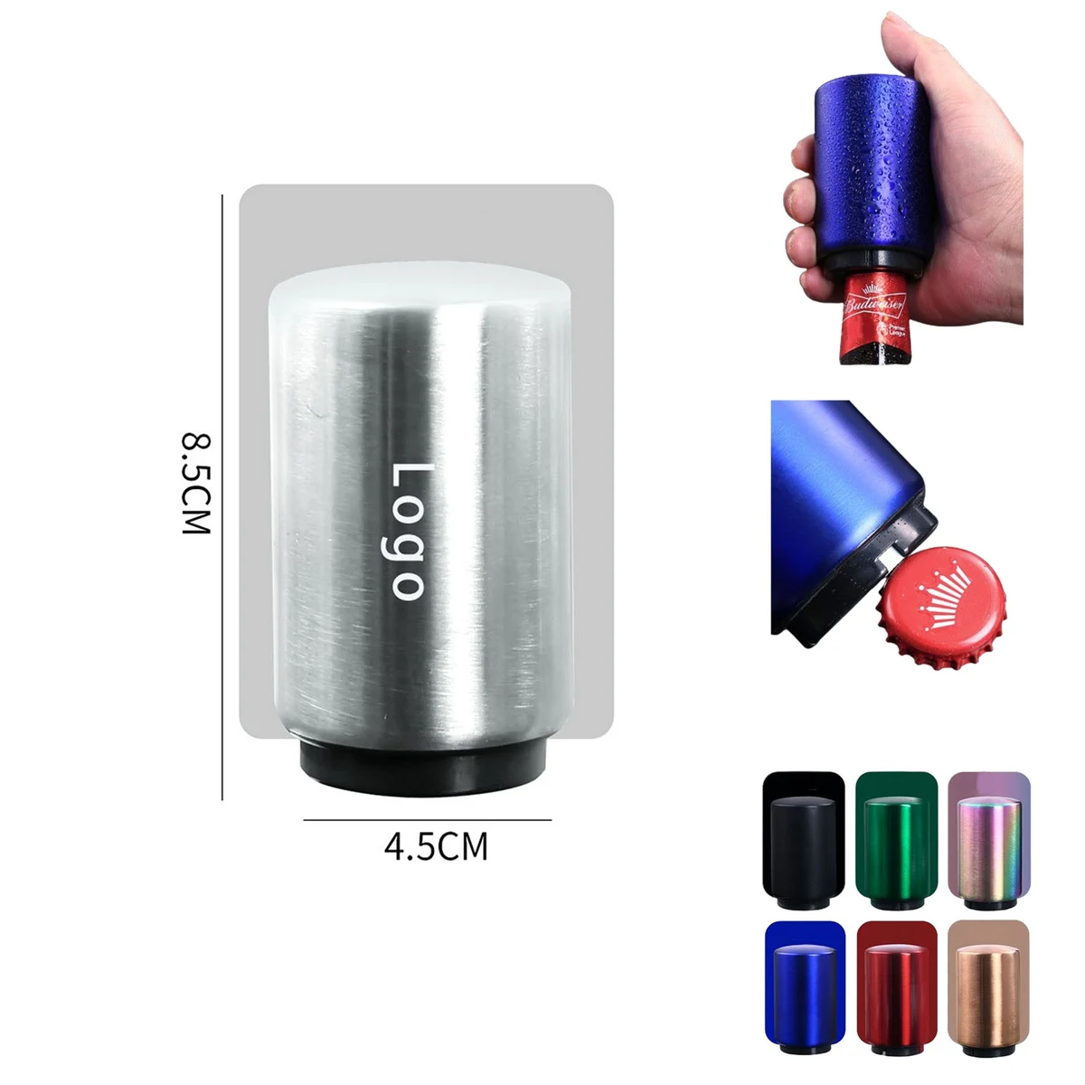 Stainless Steel Press Type Seamless Bottle Opener 1