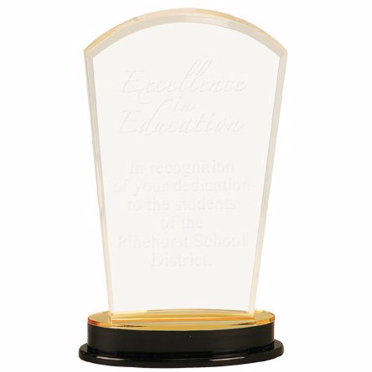 9.25" Gold Arch Impress Acrylic Award