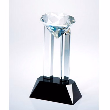Venus Crystal Diamond Award with Black Crystal Base