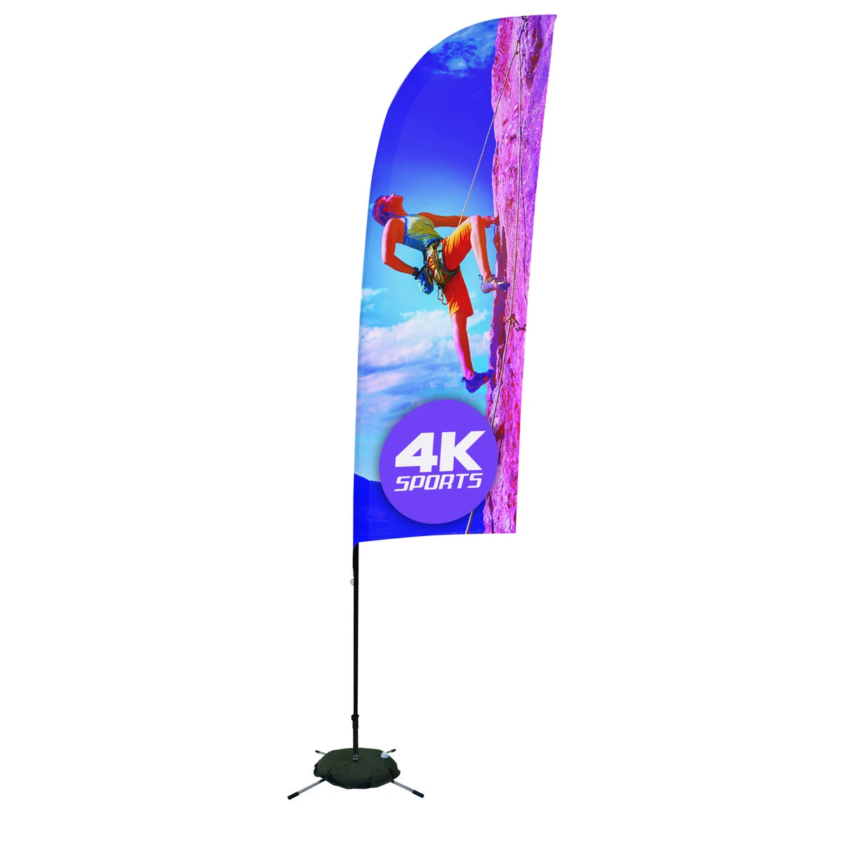 9' Streamline Blade Sail Sign Kit (Single-Sided with Scissor Base) 1