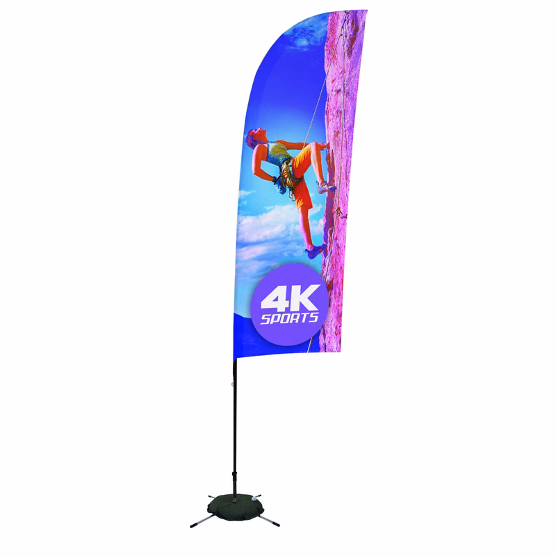 9' Streamline Blade Sail Sign Kit (Single-Sided with Scissor Base)
