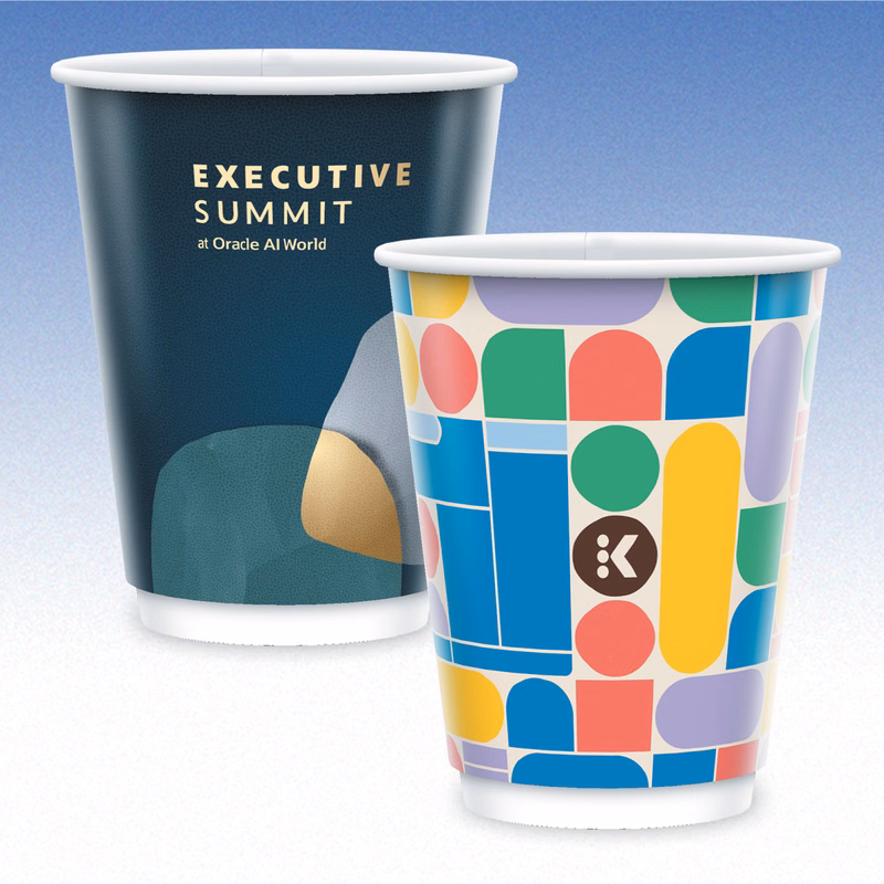 12 oz-Vx2 Gloss Double Wall Insulated Paper Cups 