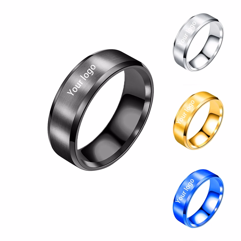 Custom Stainless Steel Metal Memorial Ring