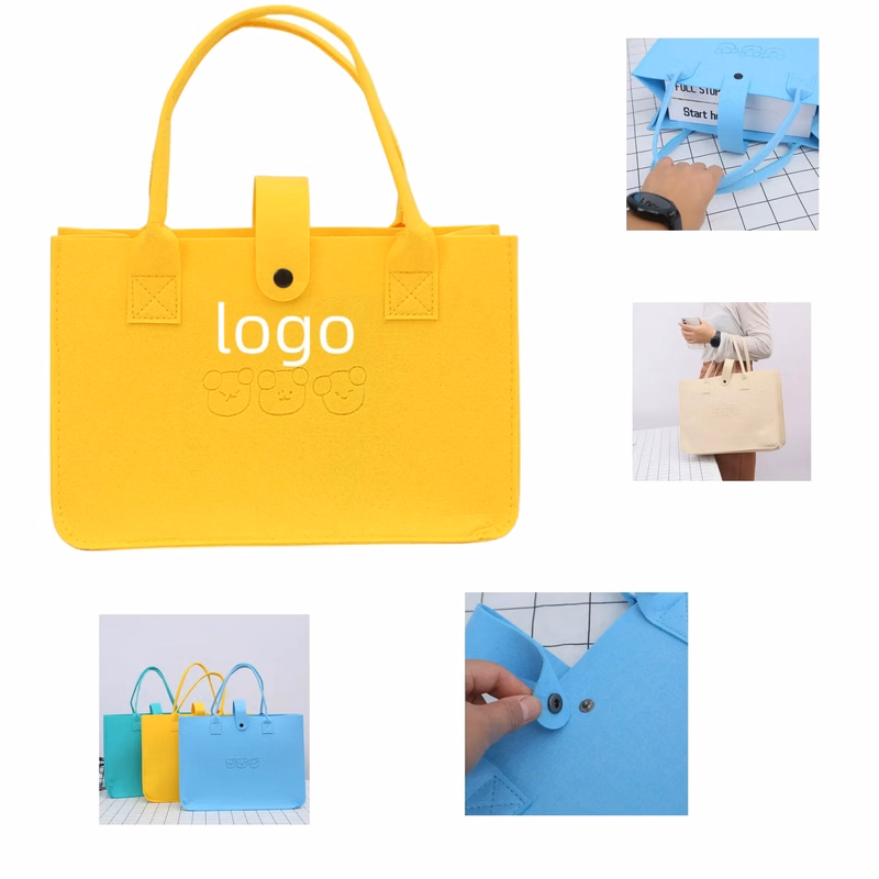 Little Bear Felt Material Large Tote Bag
