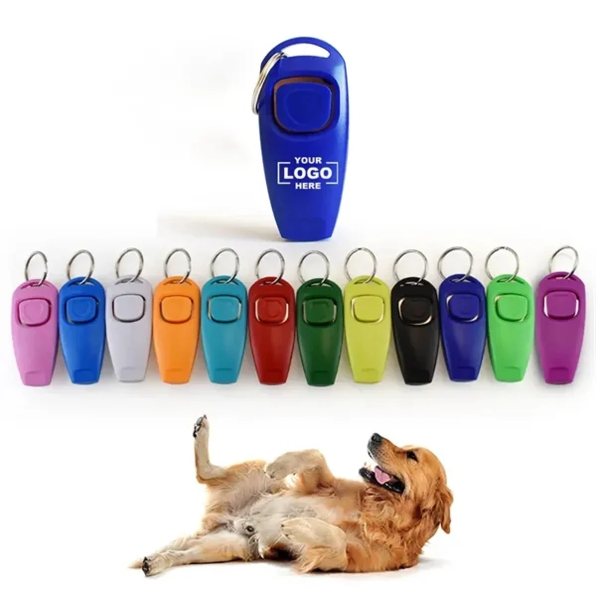 2 In 1 Dog Clickers And Whistle With Keyring
1