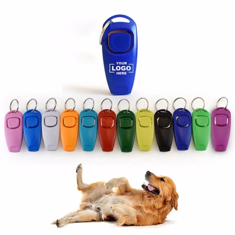 2 In 1 Dog Clickers And Whistle With Keyring
