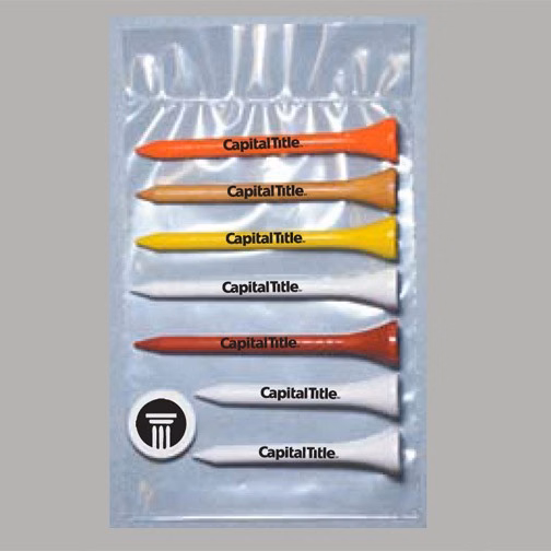 Value Poly Bag Pack w/ Five 2 3/4" Tees, Two 2 1/8" Tees & 1 Marker