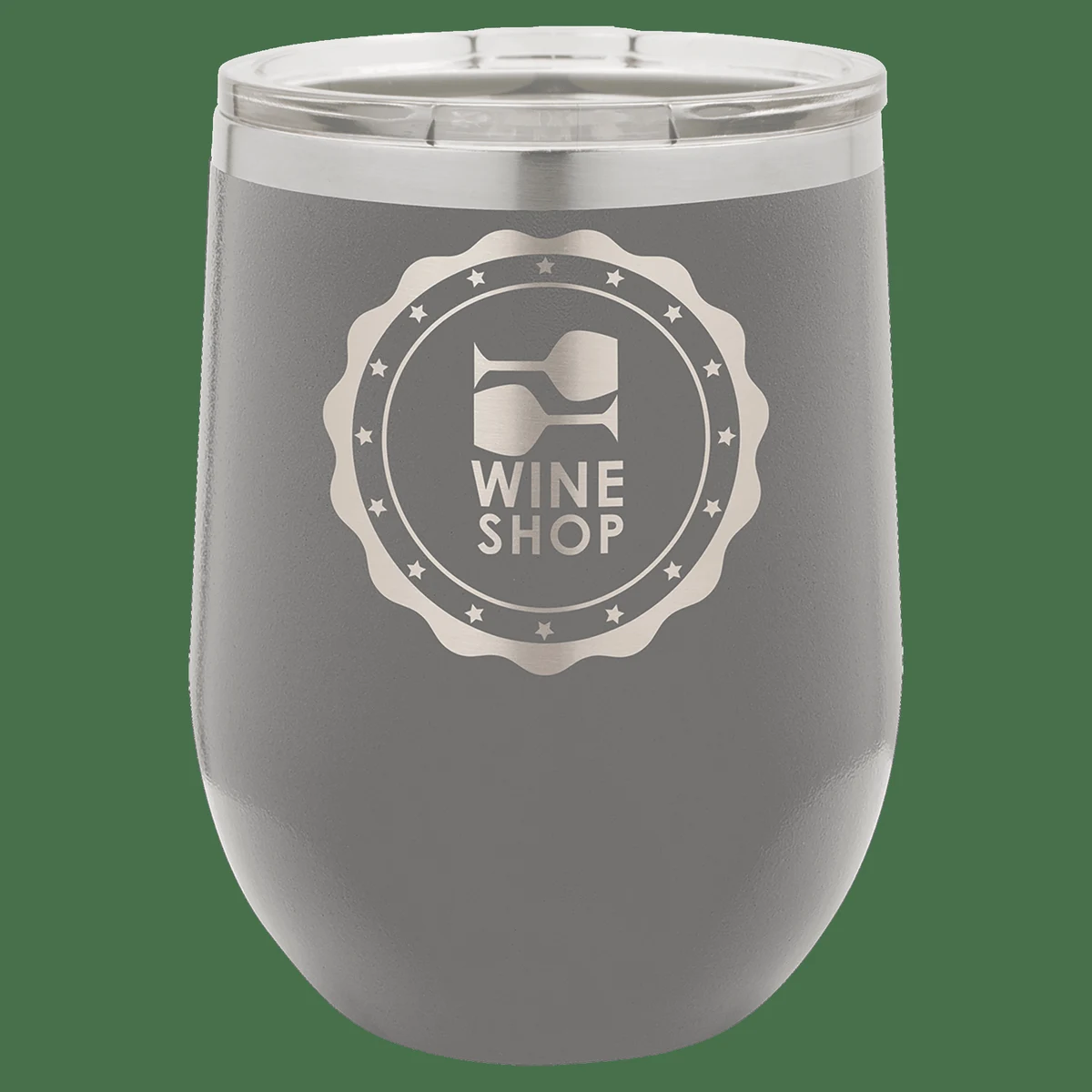 Polar Camel 12 oz. Dark Gray Vacuum Insulated Stemless Wine Tumbler with Lid 1