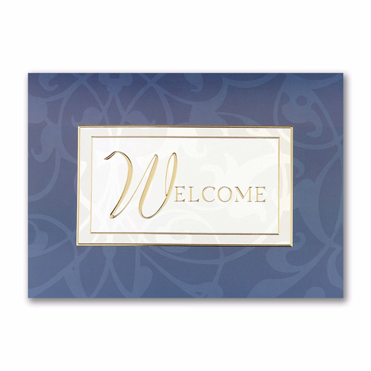 Gilded Welcome Card