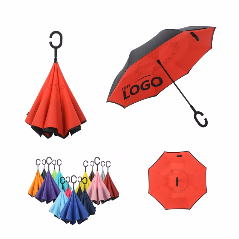 Double Layer C-Shaped Hands-Free Inverted Umbrella