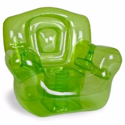 Inflatable Blown-Up Chair, Green - No Imprint